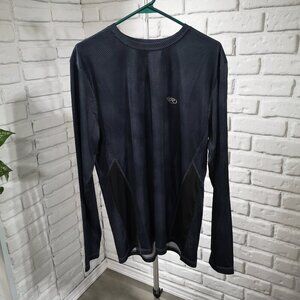 Rawlings Men's Size Large Blue & Black Long Sleeve Athletic Shirt